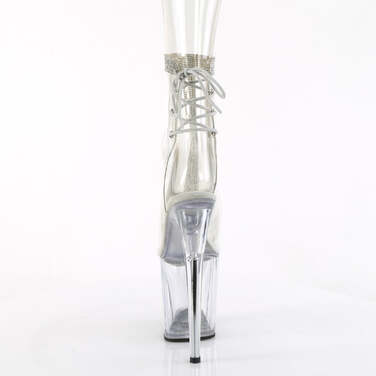 Ботинки Flamingo-1018C-2RS *Каблук 8 дюймов, 4-дюймовый PF открытый носок/пятка, ботильоны с RS, прозрачные