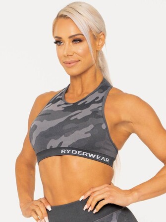Топ Ryderwear Camo Seamless Sports Bra Charcoal