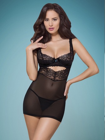 Пеньюар Obsessive 867-CHE-1 та стрінги S/M