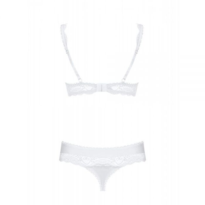 Комплект відкриті груди Obsessive Miamor 2 pcs set white S / M
