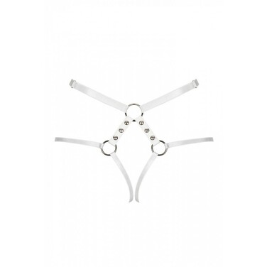 Трусики-пояс портупея Obsessive A758 S\M\L Белый