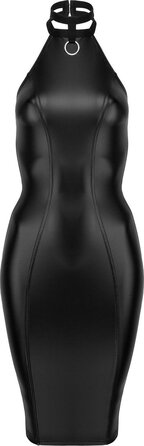 Платье с чокером Noir Handmade F160 из винила, черное, L