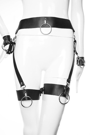 Гартери з наручниками модель 'G 38.1', екошкіра, ручна робота