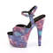 Босоніжки Pleaser Adore-709REFL *7-дюймовий каблук, 2 3/4-дюймовий ремінець на щиколотці з світловідбиваючим ефектом, фіолетовий/синій