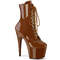 Чоботи Pleaser Adore-1020 *7 дюймів на підборах, 2 3/4 дюйма з мереживом спереду, збоку блискавка, колір кавовий