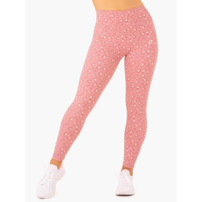 Леггинсы Ryderwear Hybrid Full Length Leggings - Pink Leopard