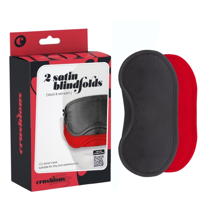 Набір з 2 масок для очей CRUSHIOUS, чорна і червона