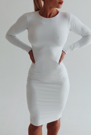 Плаття Fitzona PLAIN WHITE MID DRESS