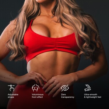 Топ Nebbia Medium-Support Sports Bra TOTALLY SEAMLESS Red 305