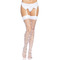 Панчохи із заднім швом білі Leg Avenue Backseam Thigh Highs O/S