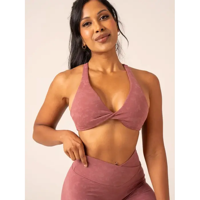 Топ Ryderwear NKD Stonewash Twist Sports Bra - Boysenberry Stonewash