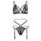 Комплект кружевной с подвязками для чулок Daring Intimates, черный, S/M