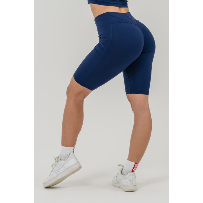Велосипедки Nebbia High waisted biker shorts 10'' GYM THERAPY Dark Blue 628 Blue Dark