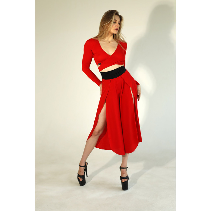 FLY CULOTTES — Повітряні Кюлоти Для Pole Dance, Contemporary Та Сценічних Виступів - червоний