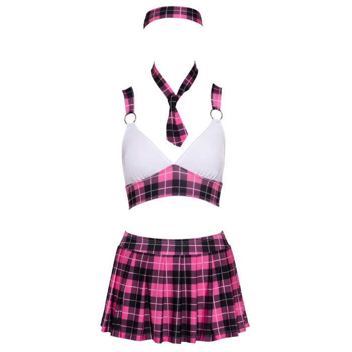 Костюм школярки у клітинку Cottelli Collection Schoolgirl 4 предмети, M