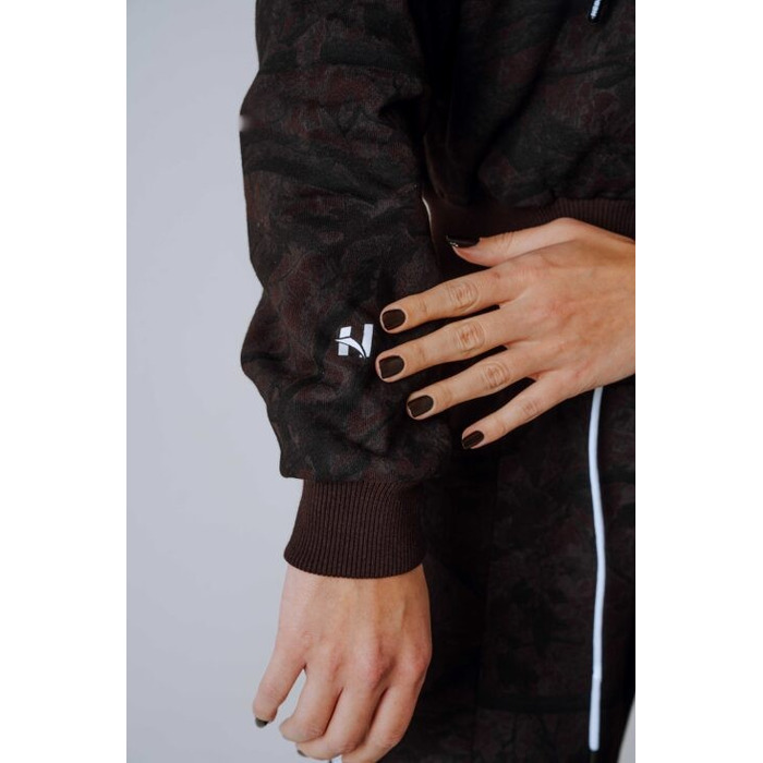 Спортивна кофта Nebbia Relaxed Zip Hoodie POWER Dark Brown Camo 895