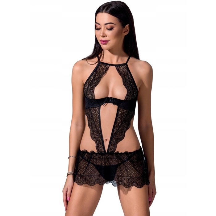 Сорочка YONA CHEMISE black S/M - Passion