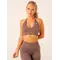 Топ Ryderwear Lift Rib Seamless Halter Sports Bra - Deep Taupe