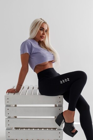 Топ Nebbia Oversized Crop Top Powerhouse Light Purple 279