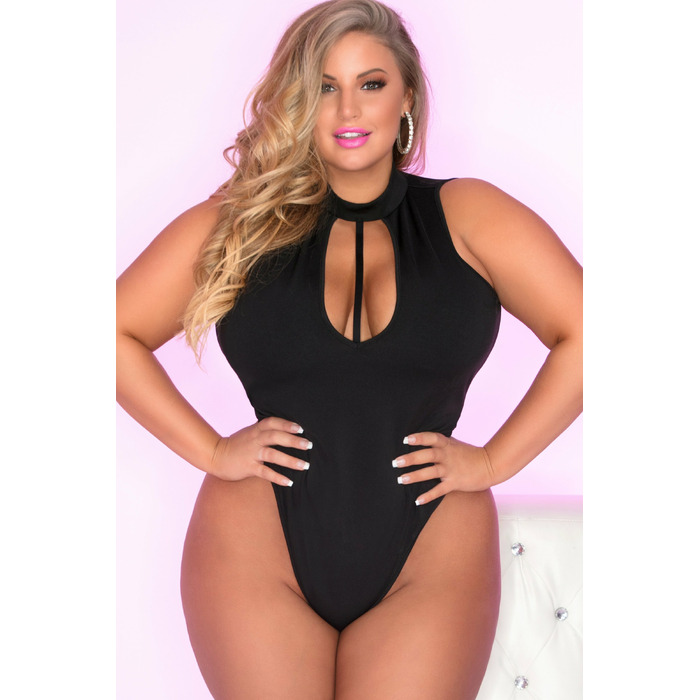 Боді TAKING RISKS CHOKER BODYSUIT BLACK, 1X2