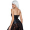 Корсет із застібкою блискавкою Star Night Sexy Leather та шнурівкою, чорний, XS (без коробки)