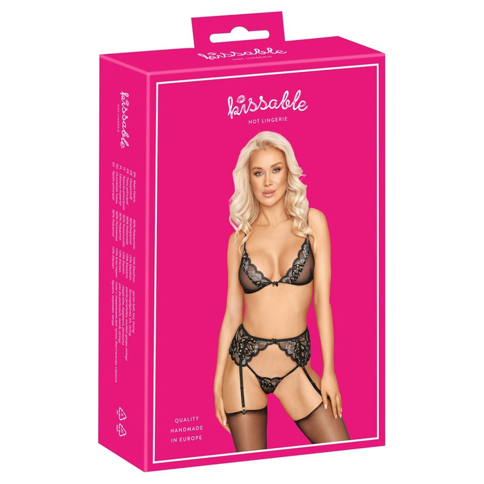Кружевной комплект Kissable Suspender L/XL