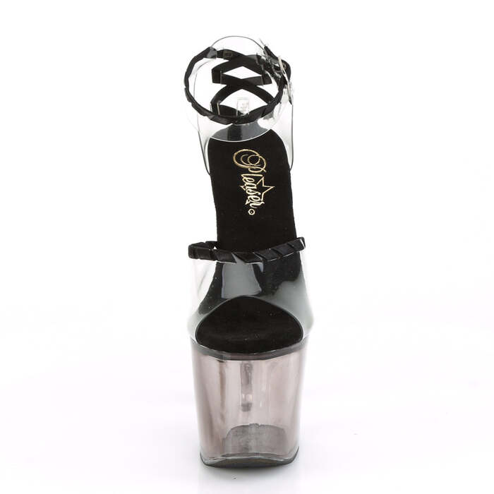 Босоножки Lovesick-712T, каблук 7 дюймов, ремешок на щиколотке 3 1/4 дюйма, прозрачный/черный