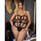 Сексуальне контурне боді Star Night Bondage Bodysuit чорне, XL