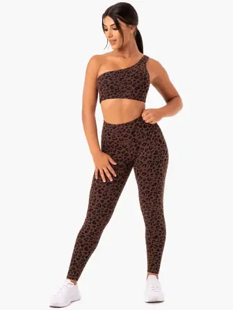 Леггинсы Ryderwear Adapt High Waisted Scrunch Leggings - Chocolate Leopard