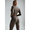 ТОП Nebbia LONG SLEEVE THUMBHOLE SPORTY CROP TOP MOCHA 585