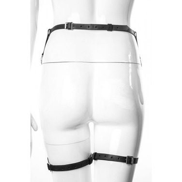 Гартери One Size G7.1, з натуральної шкіри, чорні