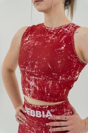 Топ Nebbia Crop tank top ROUGH GIRL Red 617