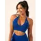 Топ Ryderwear Lift Rib Seamless Halter Sports Bra - Cobalt Blue