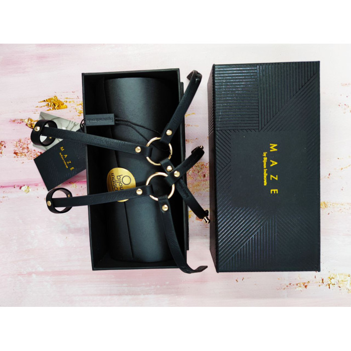 Браслеты на запястье и палец MAZE Bijoux Indiscrets черные, OS