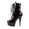 Ботильйони Pleaser Boots Delight-1020 6 дюймів на шнурівці PF, чорні