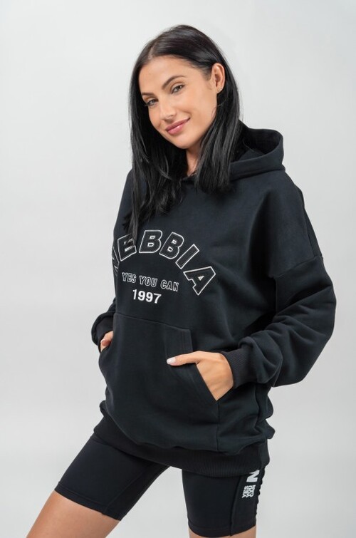 Худі Nebbia Branded Oversized Hoodie Gym Rat Black 256
