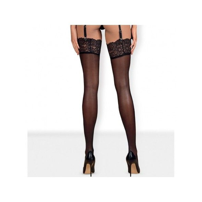 Чулки черный Obsessive Mixty stockings black S/M