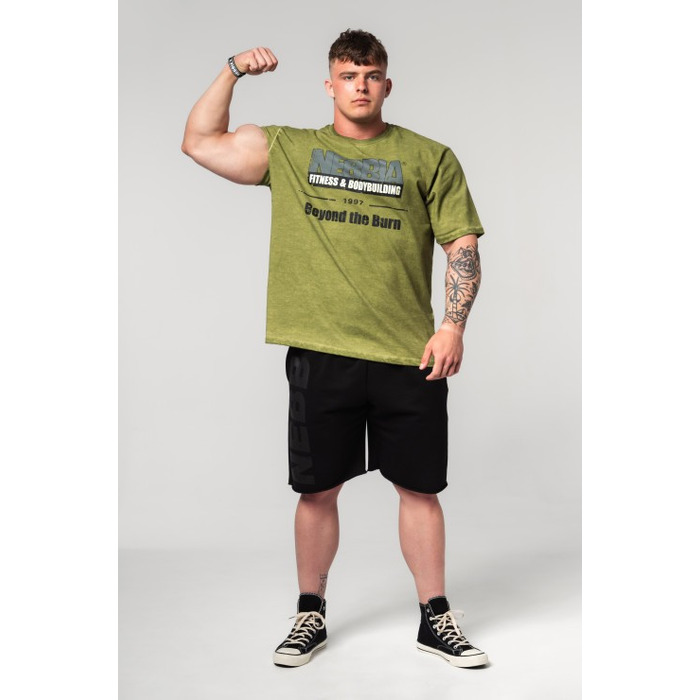 Футболка Nebbia Washed-off Oversized T-shirt HERITAGE Green 355