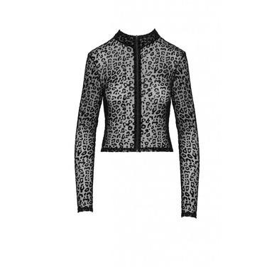 Леопардовый топ с длинным рукаовм Noir Handmade F289 размер - M