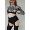 Animal Prints – Рашгард З Довгим Рукавом Для Pole Dance, Heels та Сценічних Виступів - зебра