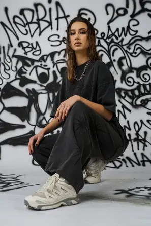Футболка NEBBIA x Sexsdreams Women’s Oversized Tee Black 813