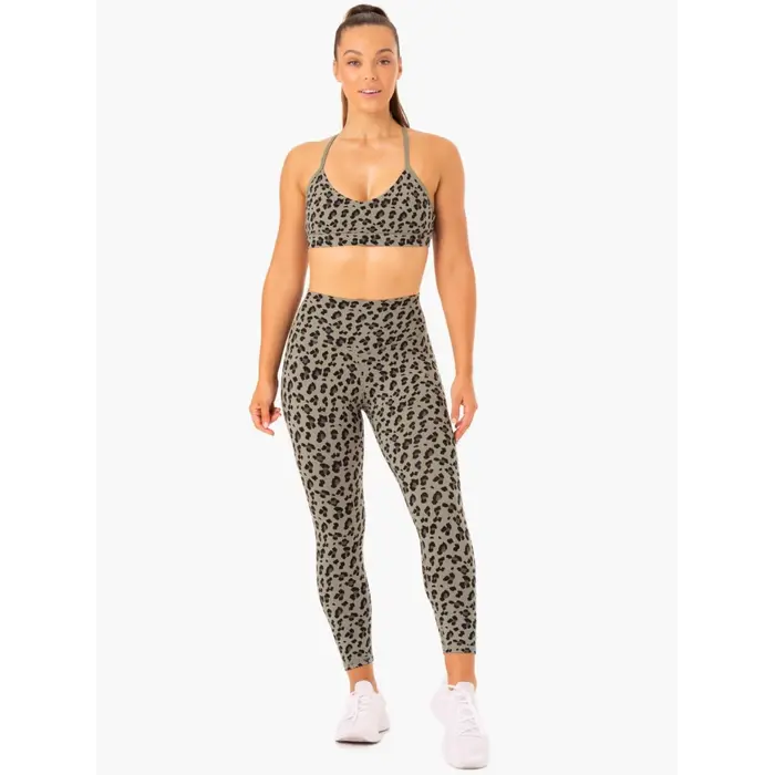 Леггинсы Ryderwear Hybrid Full Length Leggings - Khaki Leopard