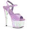 Босоніжки Pleaser Adore-709HT на підборах 7 дюймів, тоновані босоніжки з ремінцем на щиколотці 2 3/4 дюйма, лавандові/прозорі
