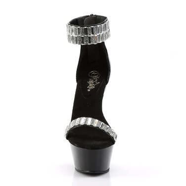 Босоножки Kiss-269RS, каблук 6 дюймов, манжета на щиколотке 1 3/4 дюйма, босоножкии с PF-застежкой, молния сзади, черные