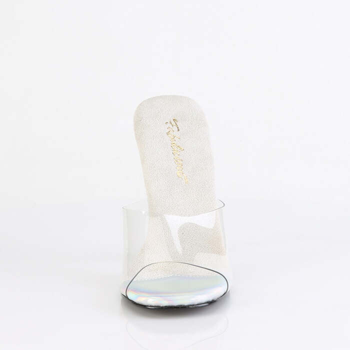 Шлепанцы Gala-01DSP с каблуком 4 1/2 дюйма и RS, прозрачные/серебристые AB RS