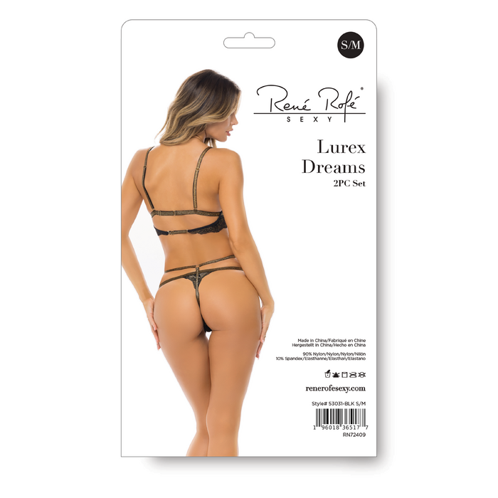 Комплект белья LUREX DREAMS 2PC SET BLACK, S/M