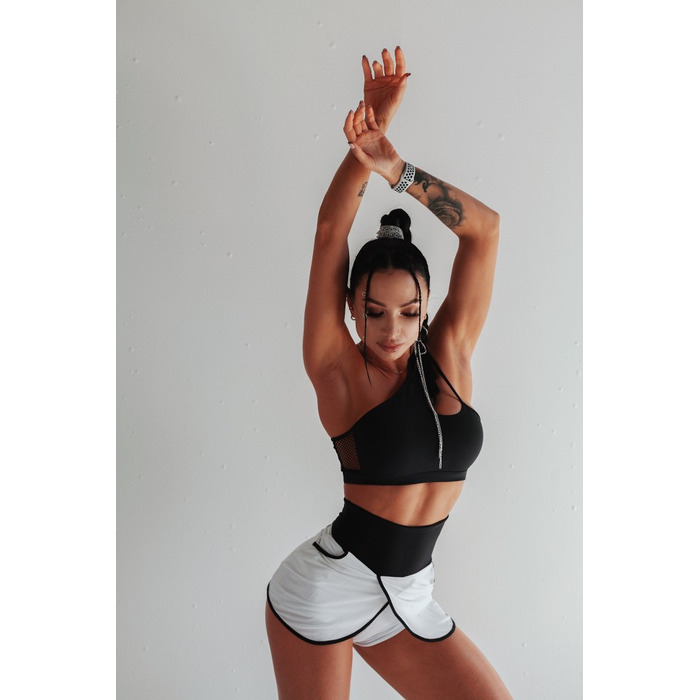 ТОП ONE SHOULDER BLACK TOP WITH FISHNET 14450