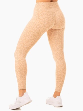 Леггинсы Rotation High Waisted Scrunch Leggings - Sandstone Leopard