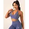 Топ Ryderwear Lift Rib Seamless Halter Sports Bra - Denim Blue