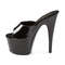 Шльопанці Pleaser Adore-701 на підборах 7 дюймів, шльопанці з відкритим носком 2 3/4 дюйма, чорні